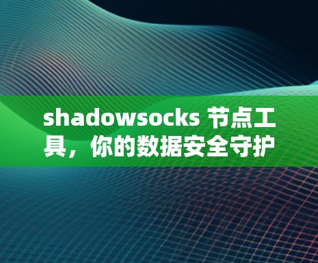shadowsocks 节点工具,你的数据安全守护者 shadowsocks 节点工具,你的数据安全守护者