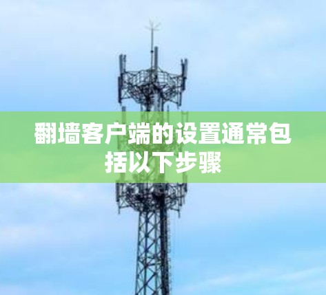 翻墙客户端的设置通常包括以下步骤