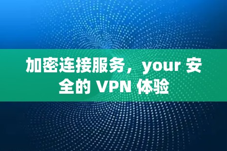 加密连接服务,your 安全的 VPN 体验