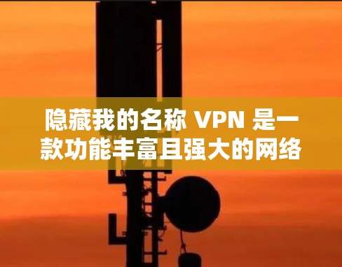 隐藏我的名称 VPN 是一款功能丰富且强大的网络连接解决方案，专为了解决网络连接不畅或加密问题而设计。它支持多种功能，帮助用户轻松管理多设备、设置安全、调整速率等。以下是对该产品的详细介绍