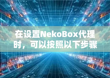 在设置NekoBox代理时,可以按照以下步骤进行